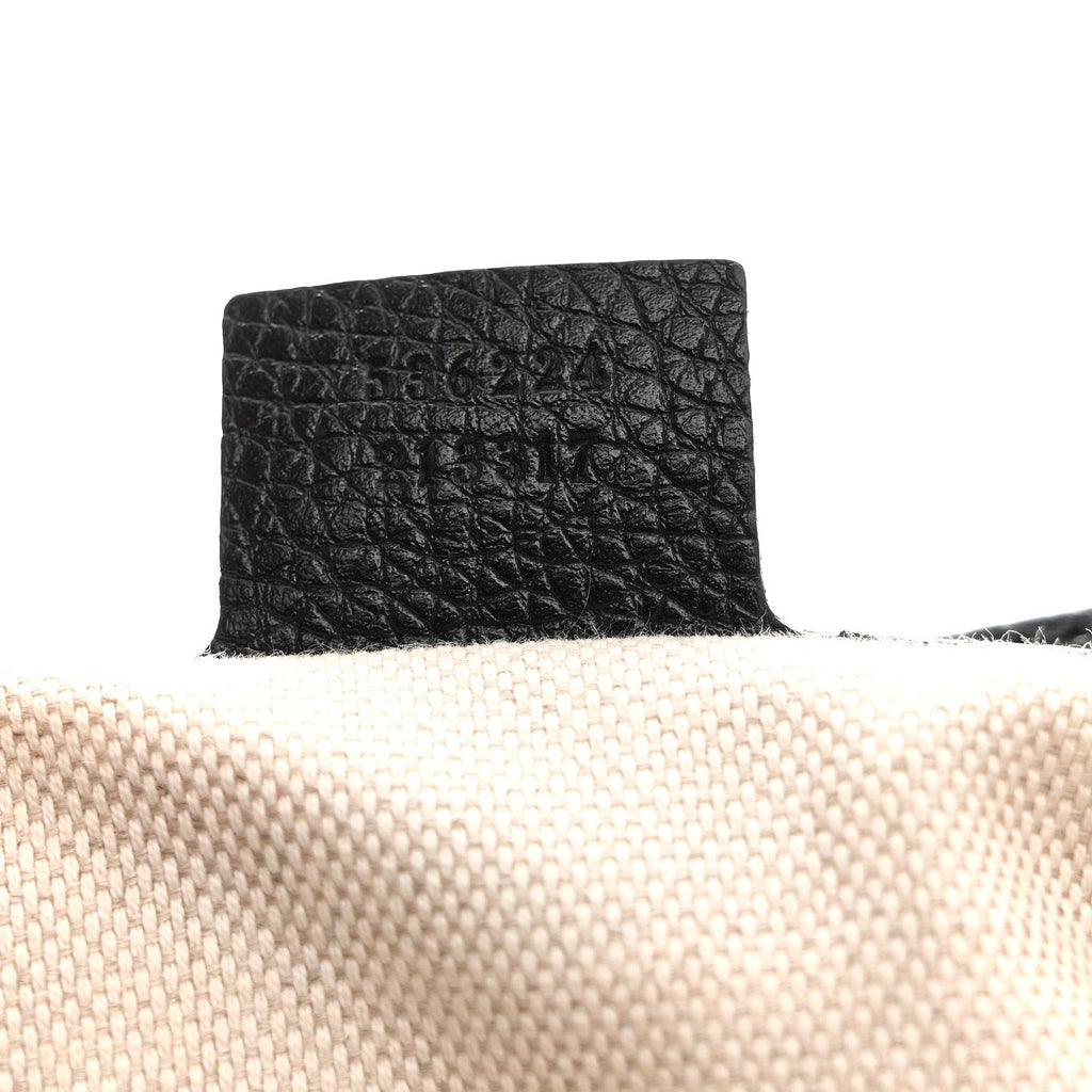 Gucci Pebbled Calfskin Medium Soho Flap Crossbody Black