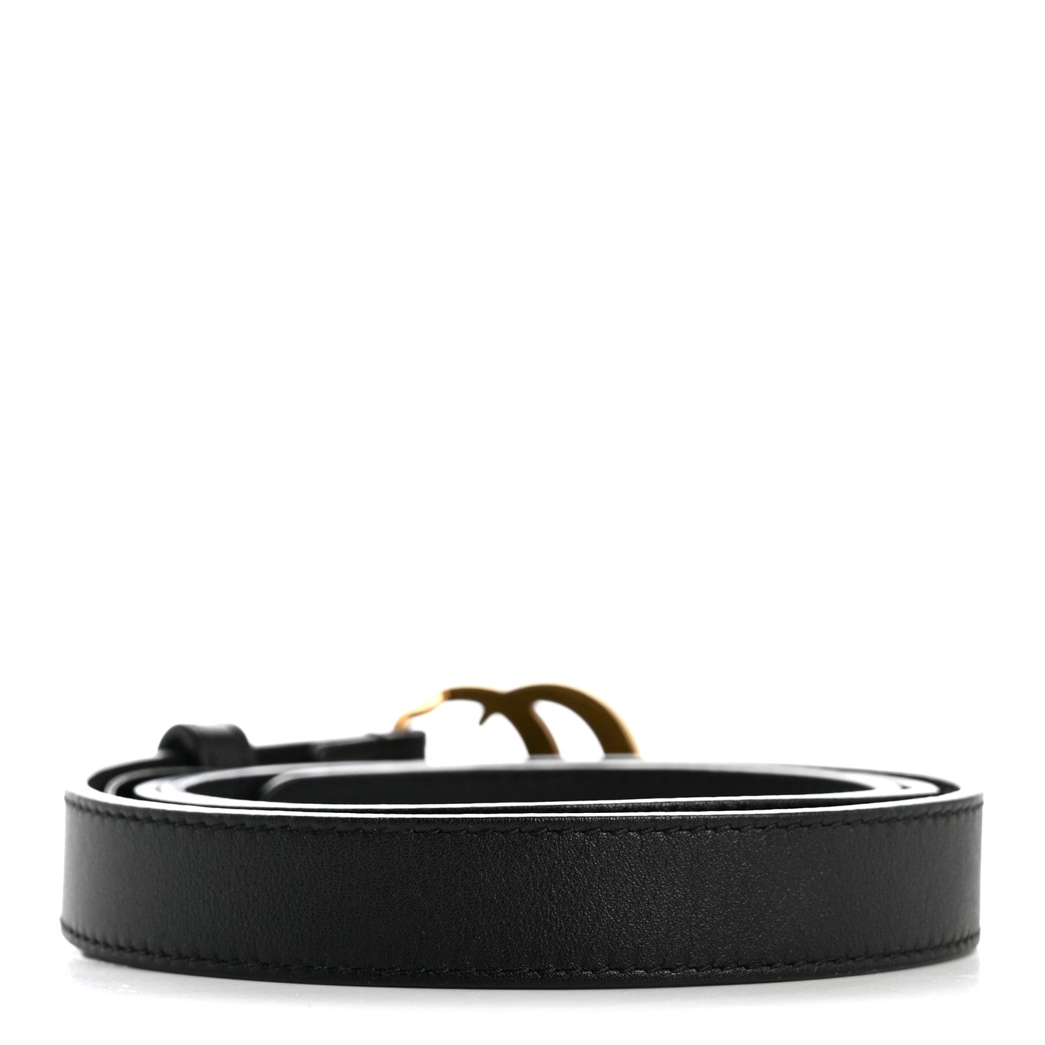 Gucci Calfskin Double G 20mm Belt 80 32 Black