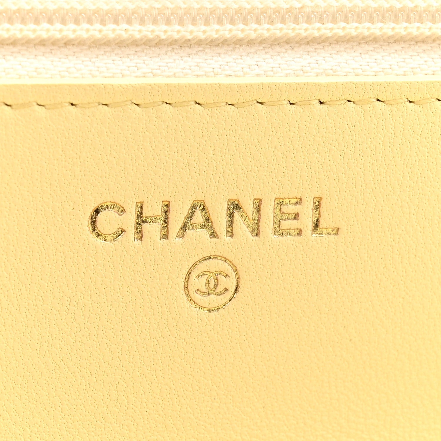 Chanel Lambskin Quilted Sweet Camellia Wallet on Chain WOC Yellow