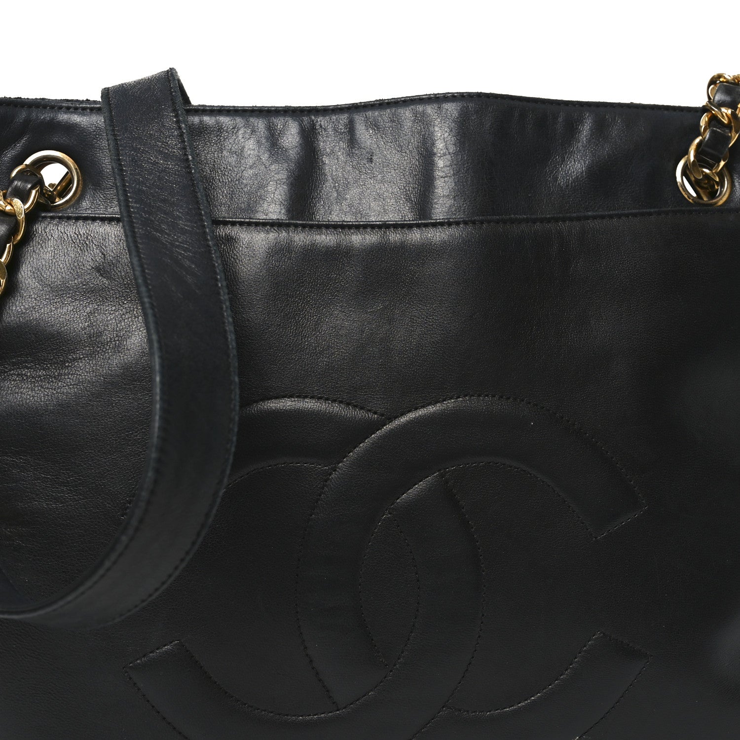 Chanel Lambskin CC Shoulder Bag Black