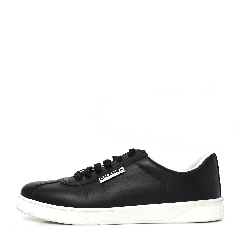 Calfskin CC Uniform Womens Sneakers 39 Black