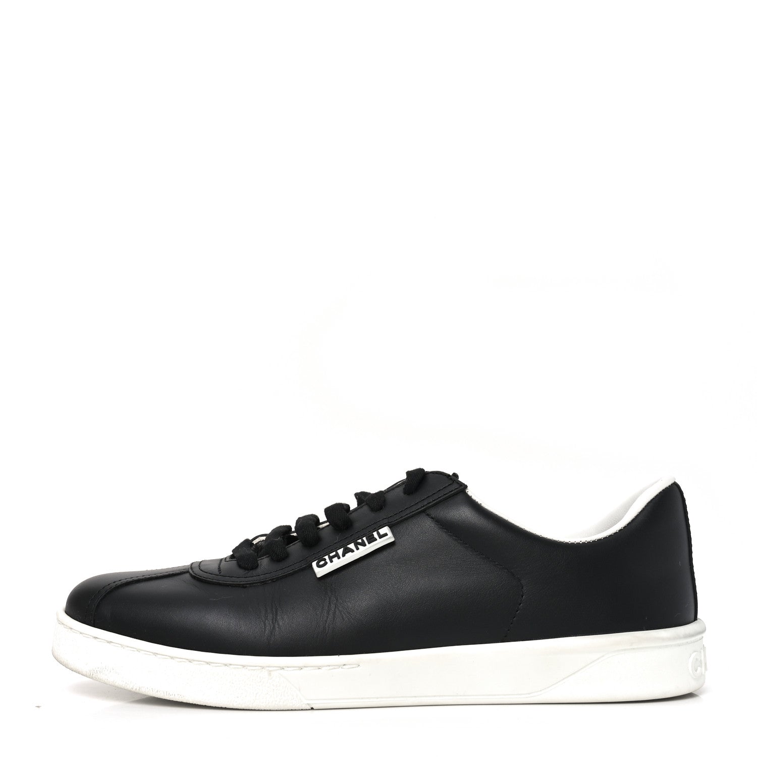 Calfskin CC Uniform Womens Sneakers 39 Black