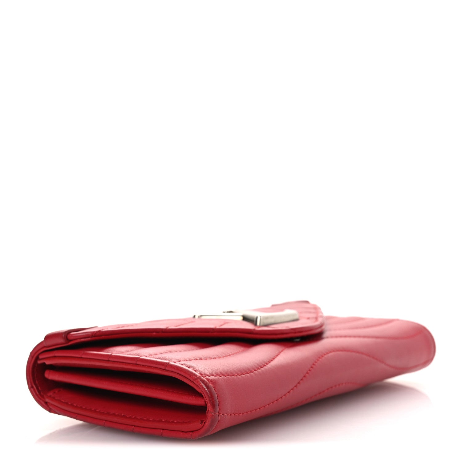 Louis Vuitton Calfskin New Wave Long Wallet Rouge