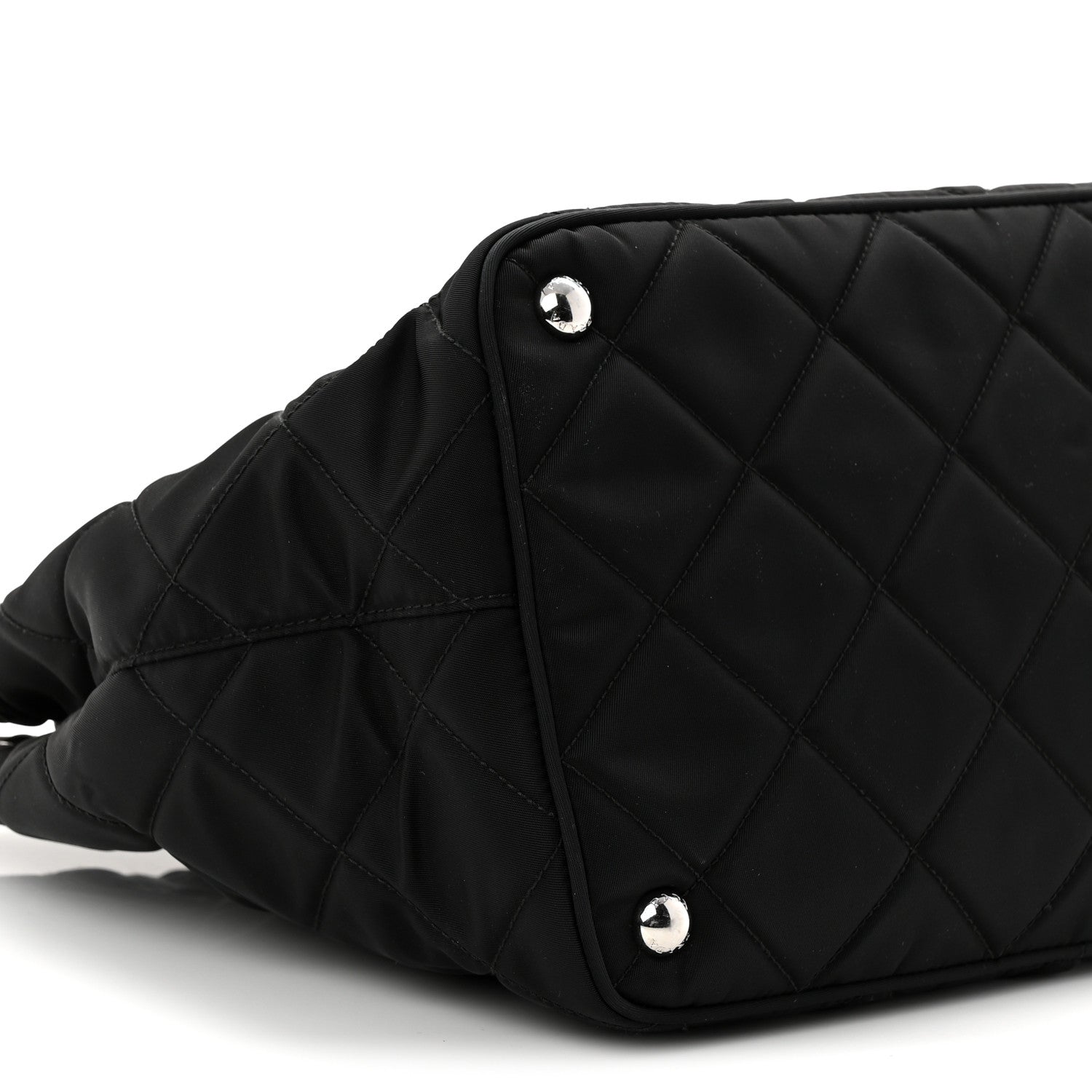 Prada Nylon Tessuto Impuntu Quilted Tote Black