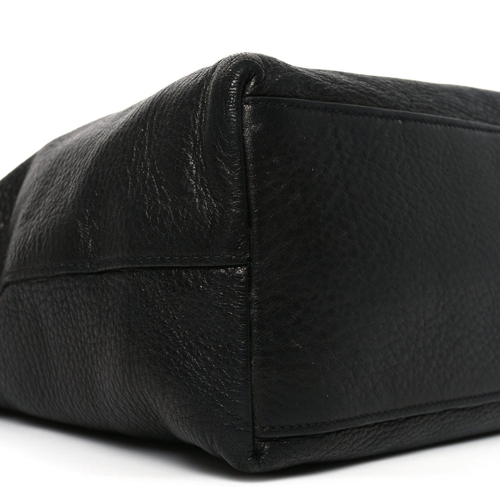 Prada Vitello Daino Tote Black