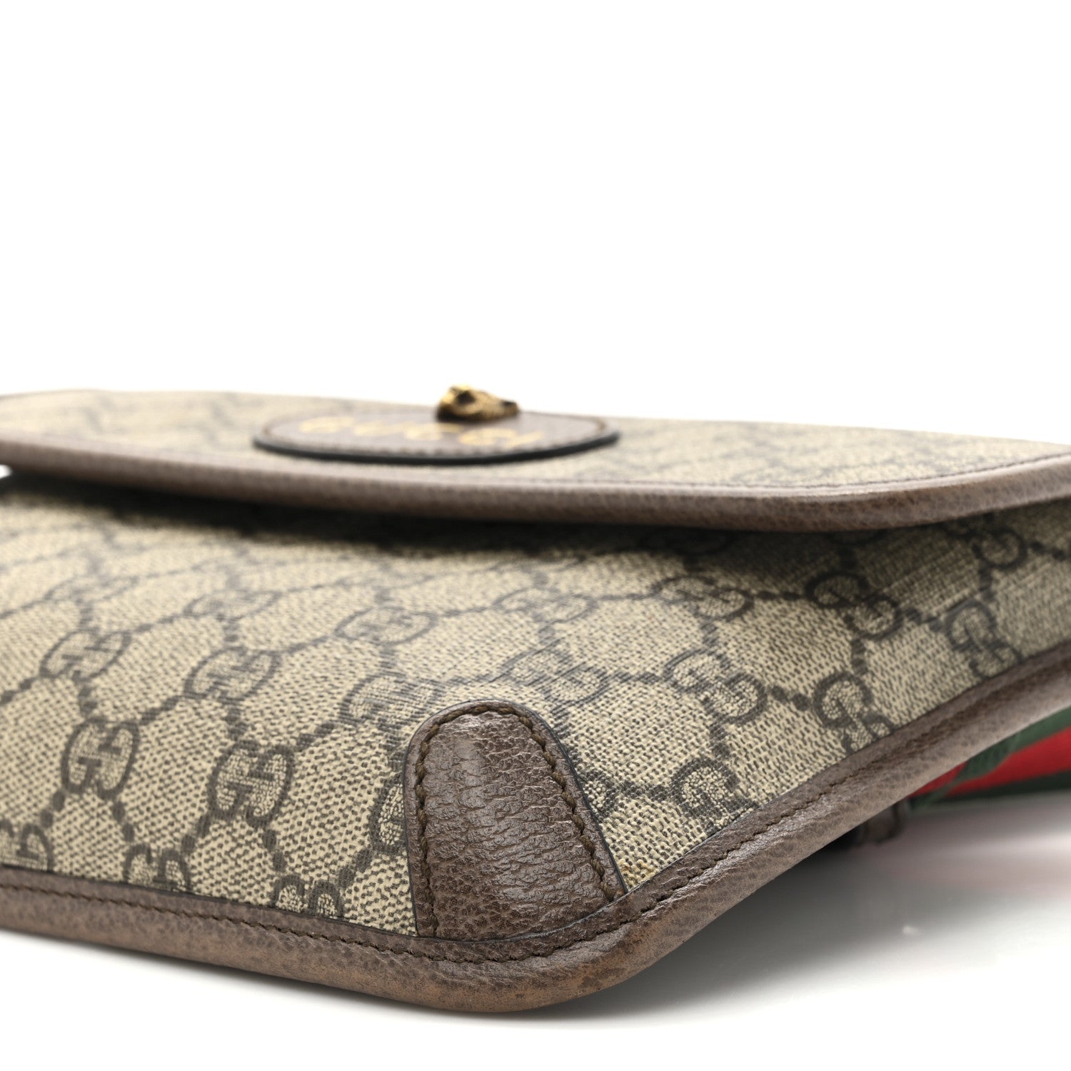 Gucci GG Supreme Monogram Neo Vintage Web Belt Bag Brown