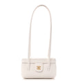 Chanel Shiny Caviar Preppy Coco Long Vanity With Strap White