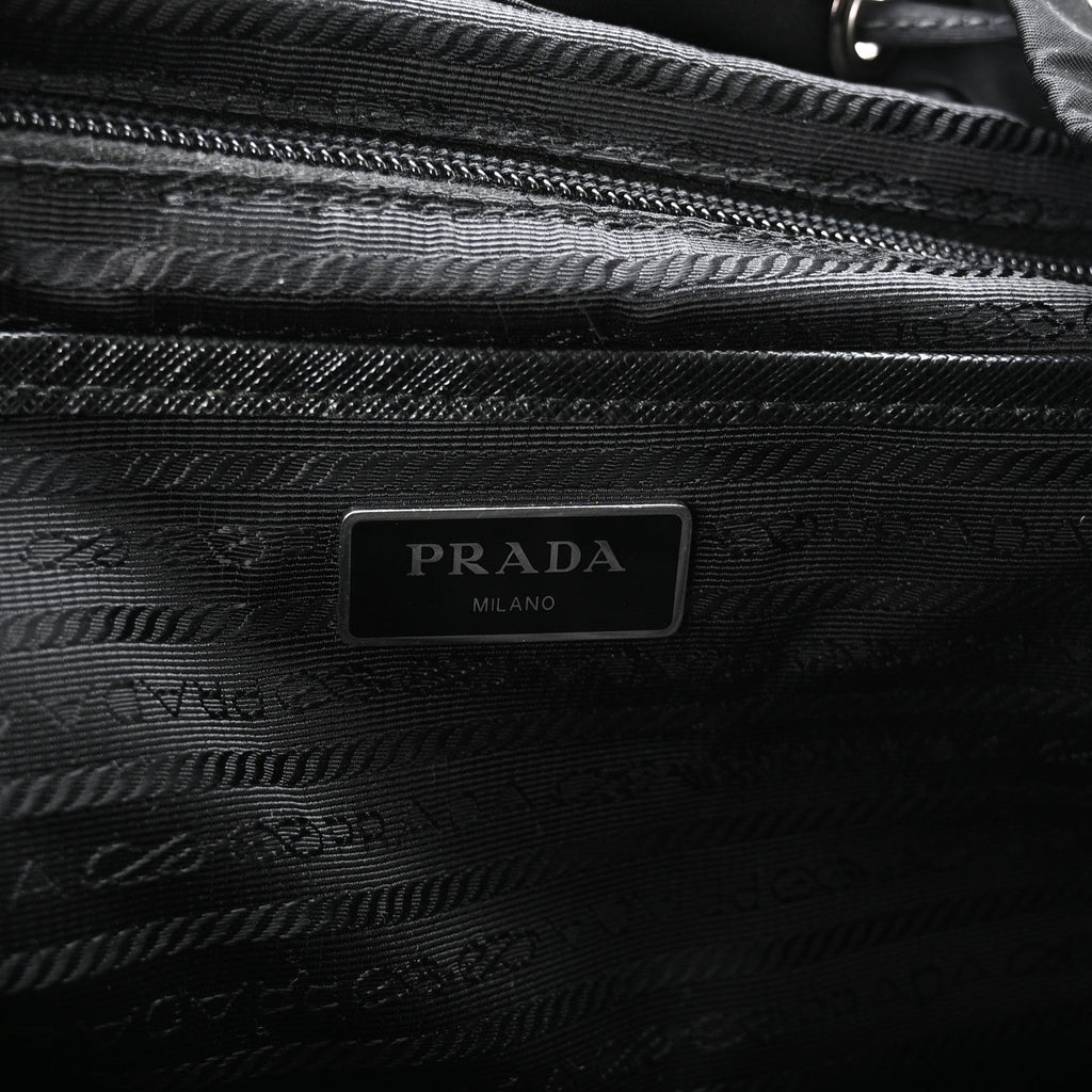 Prada Re-Nylon Vela Saffiano Medium Backpack Black