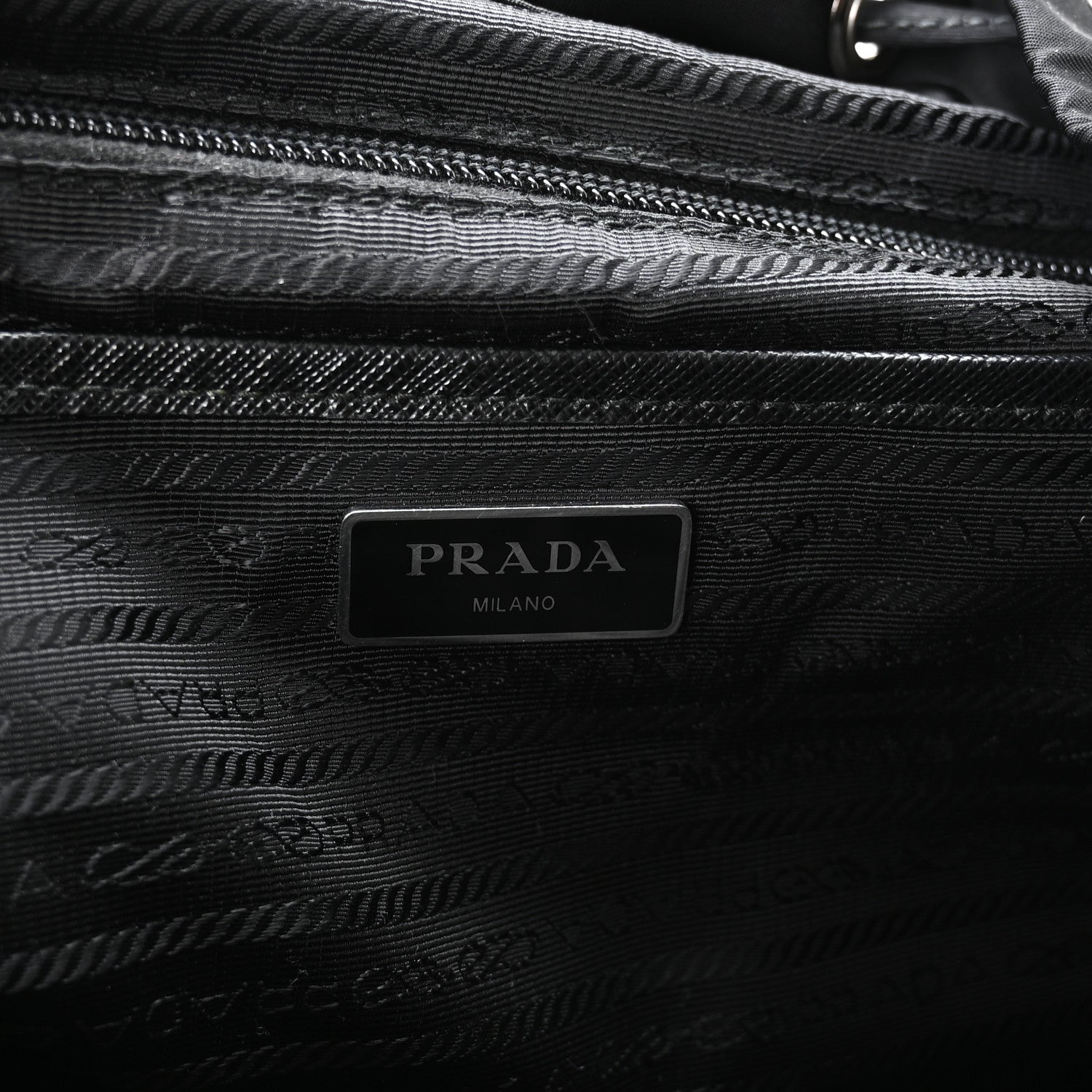 Prada Re-Nylon Vela Saffiano Medium Backpack Black