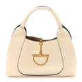 Gucci Grained Calfskin Softbit Medium Shoulder Bag White