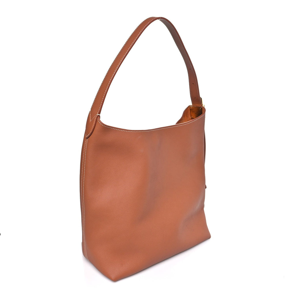Louis Vuitton Grained Calfskin Low Key Hobo MM Cognac