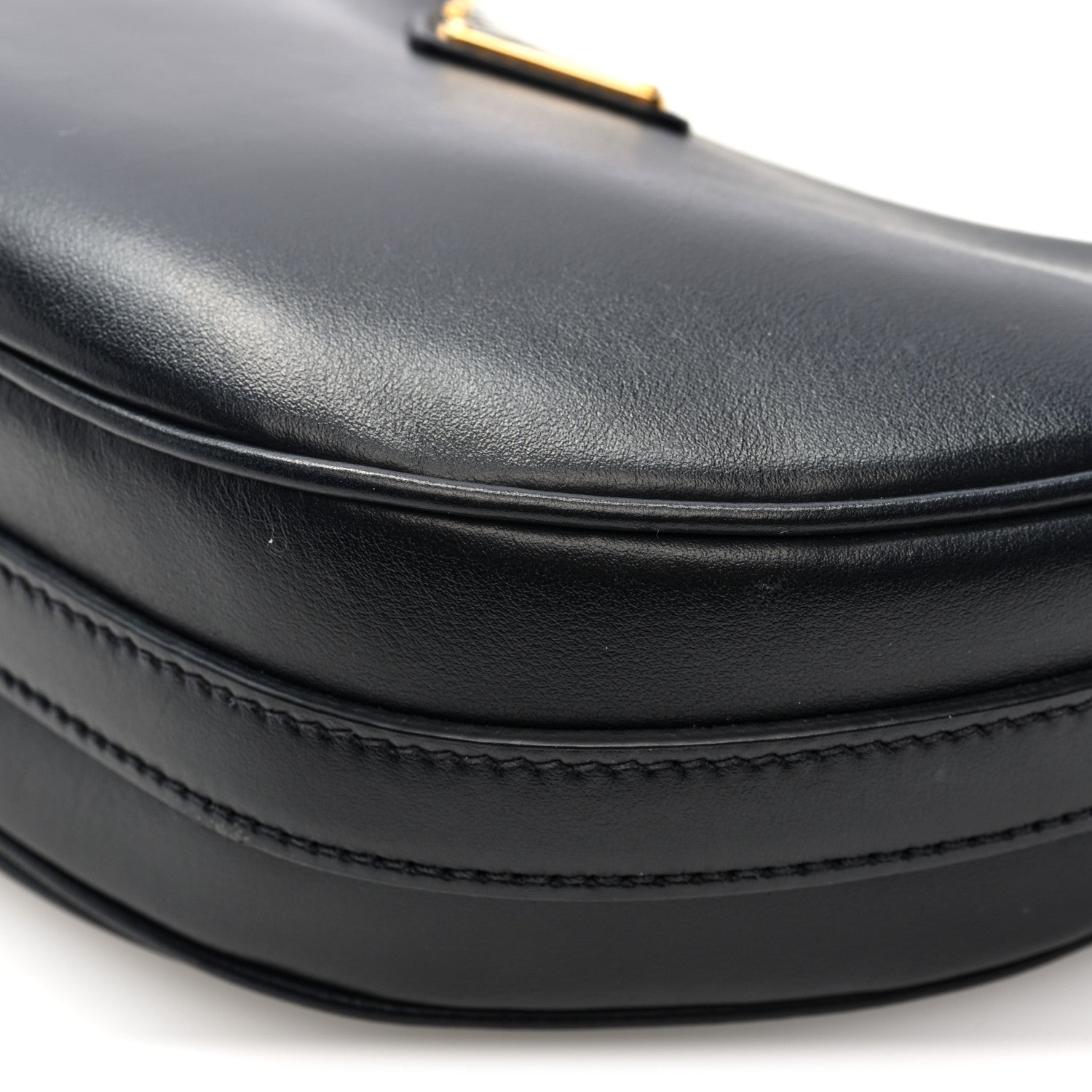 Prada Soft Calfskin Arque Shoulder Bag Black