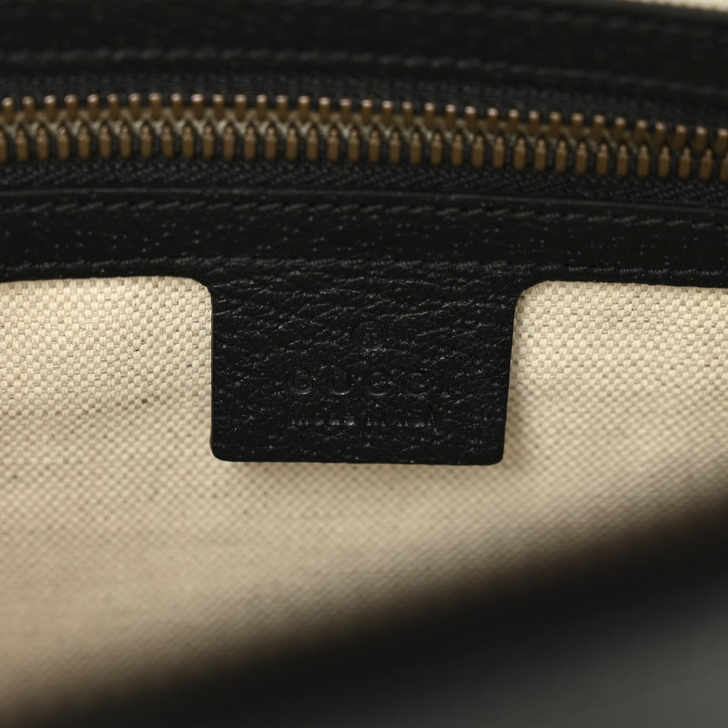 Gucci Grained Calfskin Bee Star Messenger Black