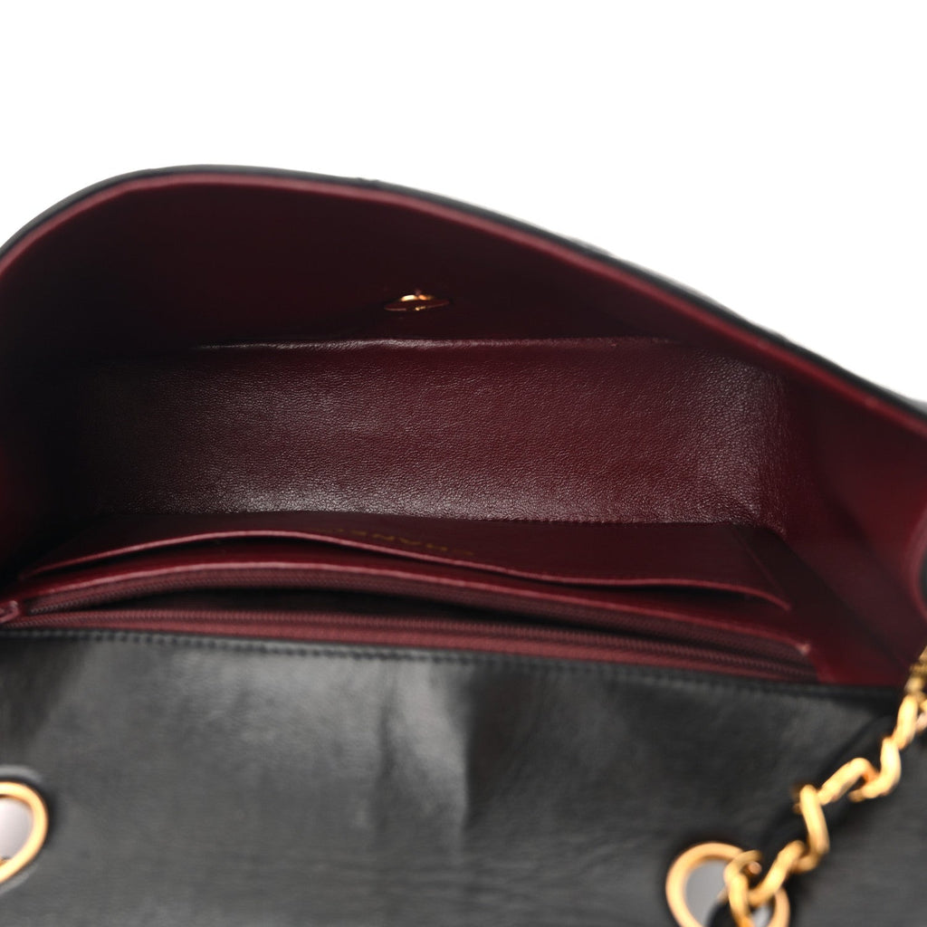Chanel Lambskin Quilted Small Single Flap Black