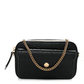Gucci Calfskin GG Super Mini Debossed Chain Wallet Black