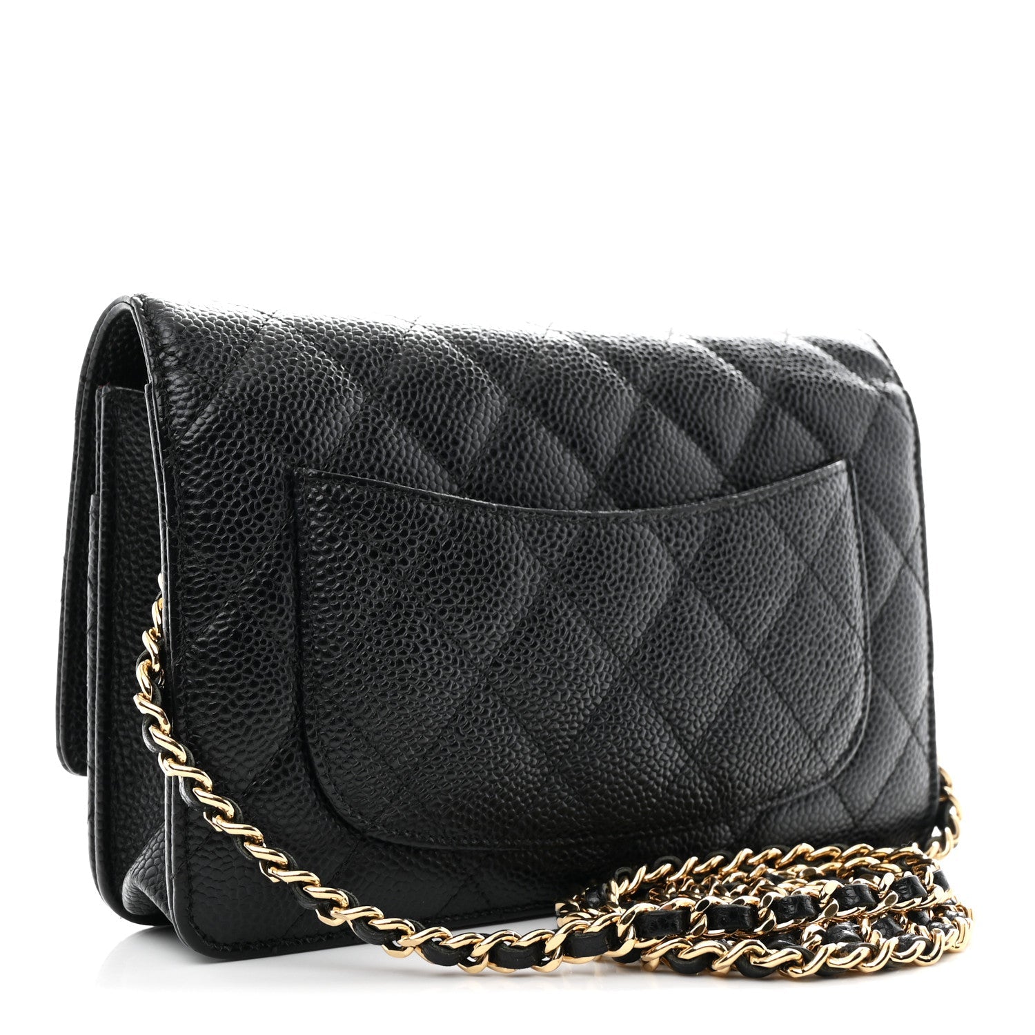 Chanel Caviar Quilted Wallet on Chain WOC Black