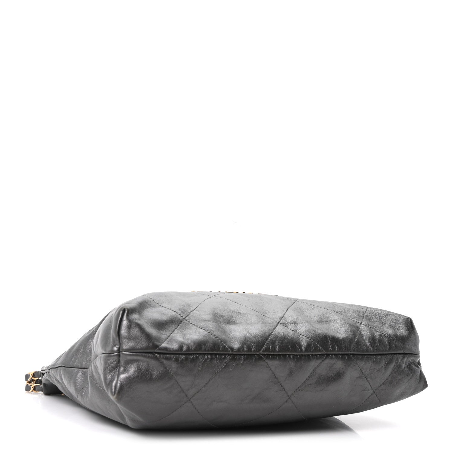 Chanel Shiny Calfskin Quilted Chanel 22 Dark Grey