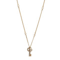 Gucci Crystal Key Pendant Necklace Gold