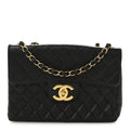 Chanel Lambskin Quilted XL Jumbo Single Flap Black