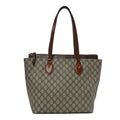 Gucci GG Supreme Monogram Medium Zippered Bucket Tote Beige Tuscany