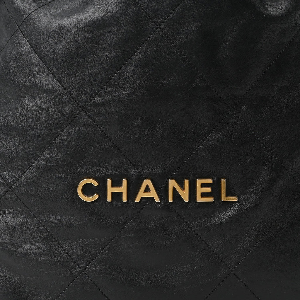 Chanel Shiny Calfskin Quilted Small Chanel 22 Black