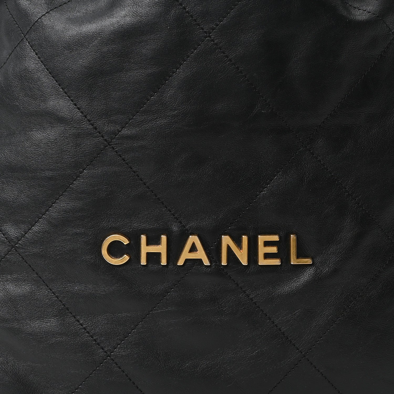 Chanel Shiny Calfskin Quilted Small Chanel 22 Black