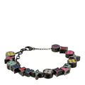 Louis Vuitton Metal Enamel Monogram Party Bracelet Black Multicolor