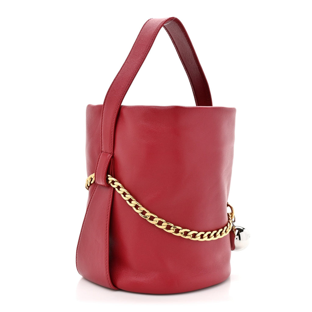 Prada Nappa Petit Sac Mini Bucket Bag Ciliegia
