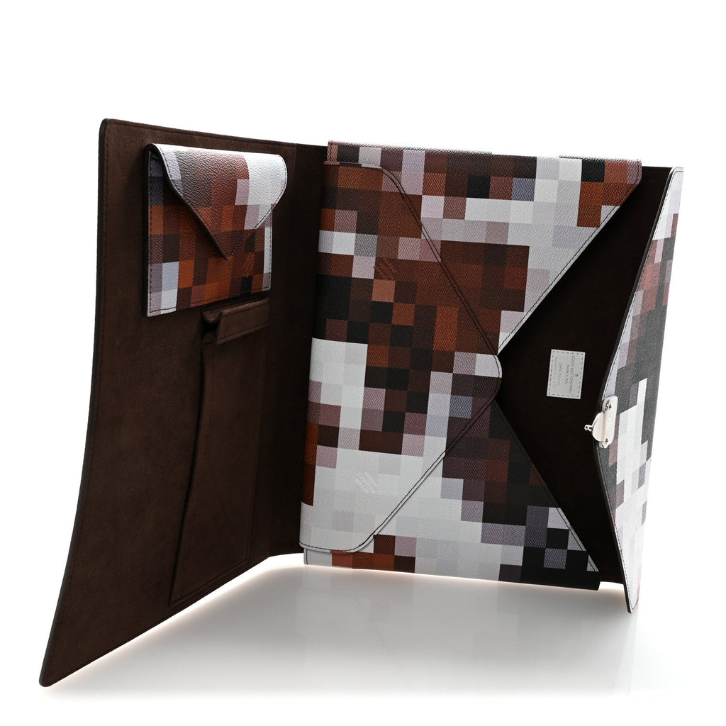 Louis Vuitton Calfskin Cowmooflage Mark Folder Brown