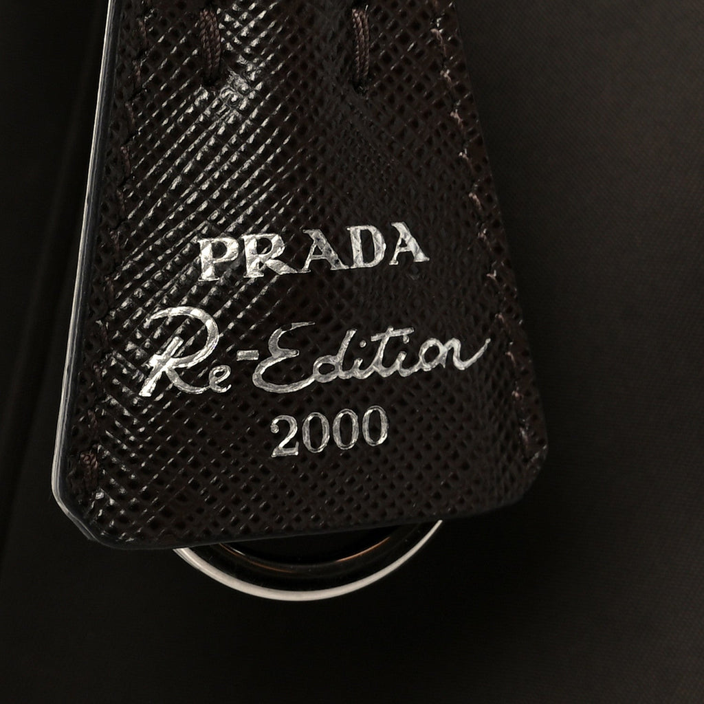 Prada Tessuto Nylon Mini Re-Edition 2000 Bag Caffe