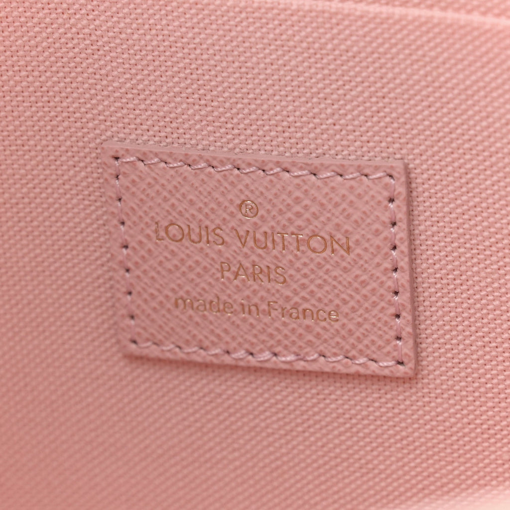 Louis Vuitton Damier Azur Pochette Felicie Chain Wallet Rose Ballerine