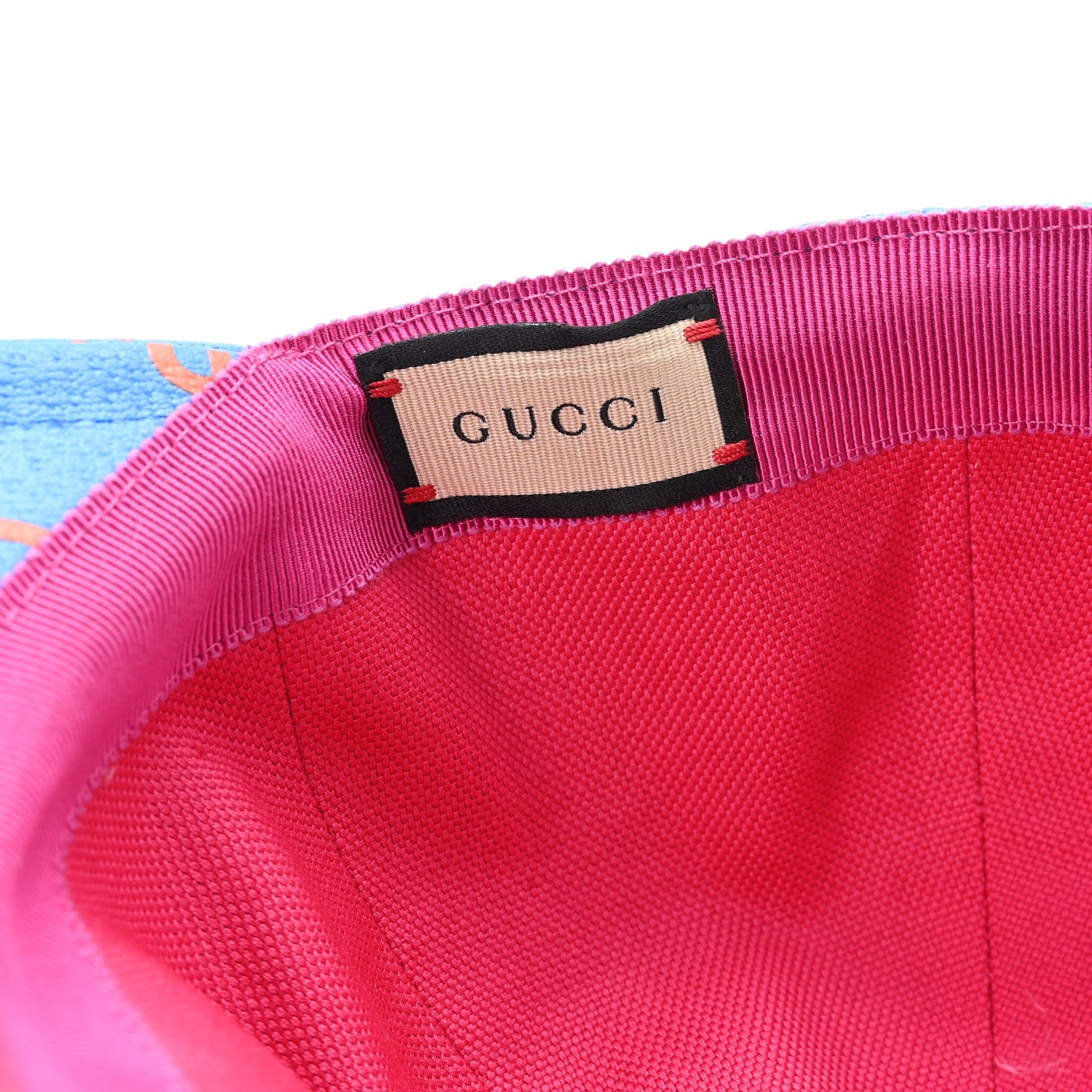 Gucci X MLB Calfskin Stampato 3D GG Monogram NY Yankees Baseball Hat M Blue