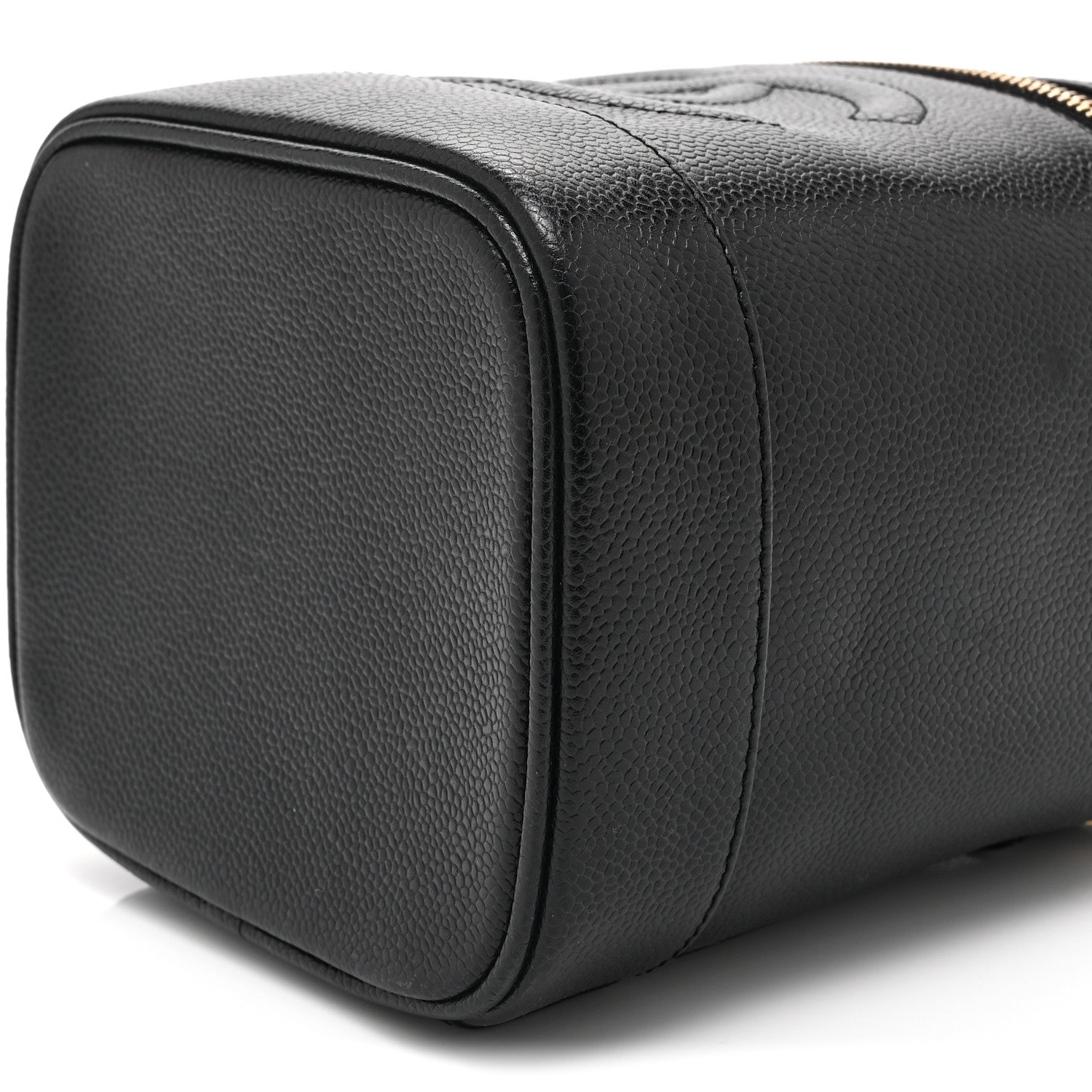 Chanel Caviar Vanity Cosmetic Case Black