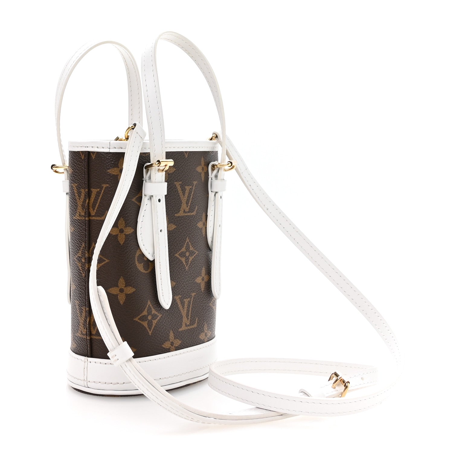 Louis Vuitton Monogram LV Match Nano Bucket Bag White