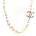 Pearl CC 100th Anniversary Necklace Light Gold