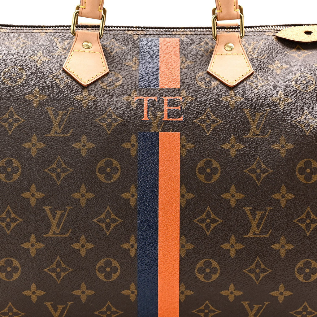 Louis Vuitton Monogram My LV Heritage Speedy 40 Orange Navy