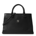 Chanel Grained Calfskin Medium Neo Executive Shopper Tote Black