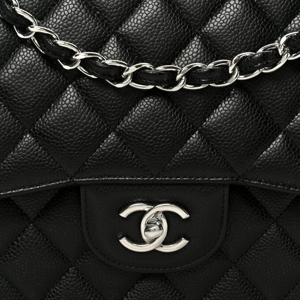 Chanel Caviar Quilted Jumbo Double Flap Black