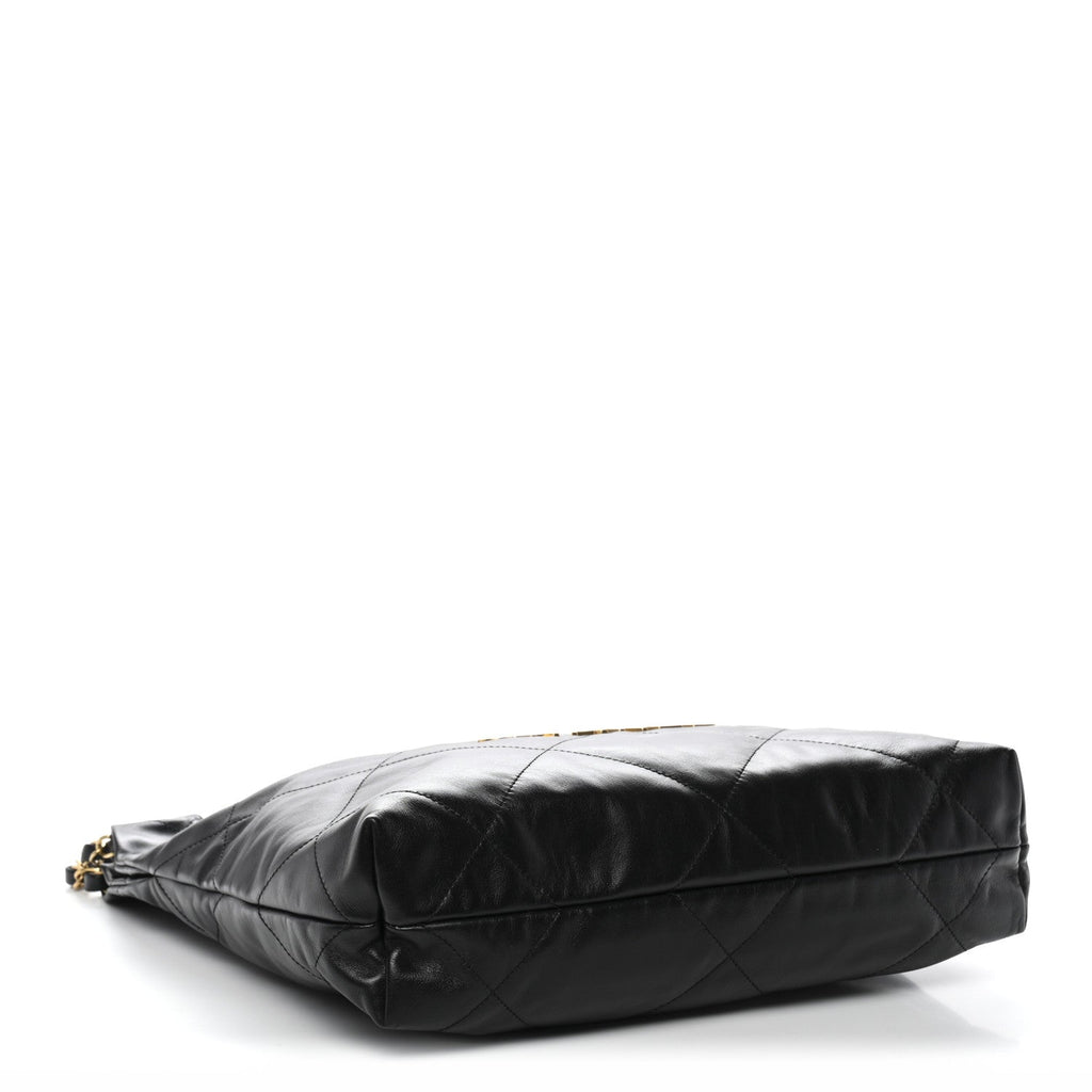Chanel Shiny Calfskin Quilted Small Chanel 22 Black