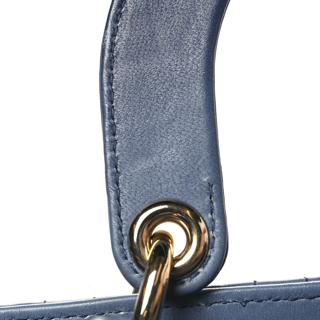 Christian Dior Lambskin Cannage Gradient Small My ABCDior Lady Dior Indigo Blue