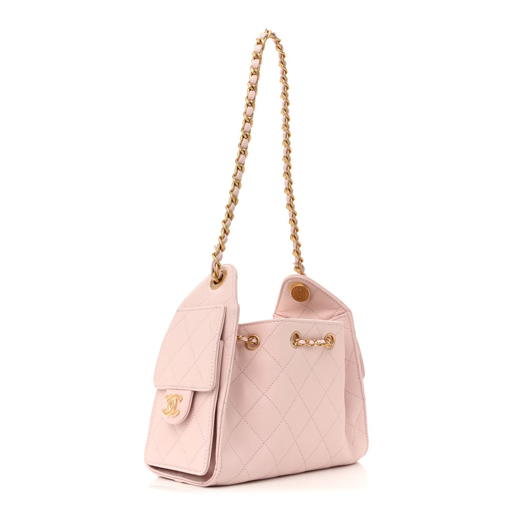 Chanel Caviar Quilted Mini Chanel 25 Handbag Light Pink