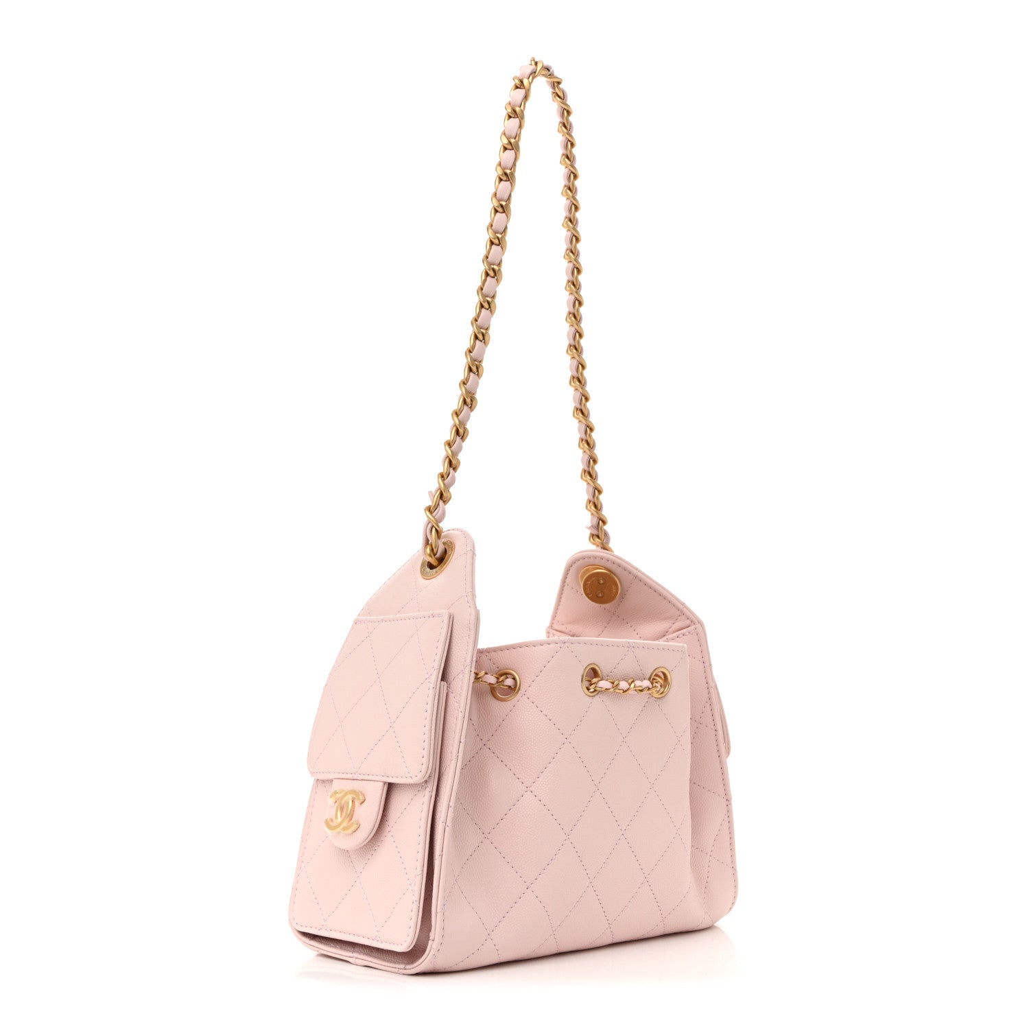 Chanel Caviar Quilted Mini Chanel 25 Handbag Light Pink