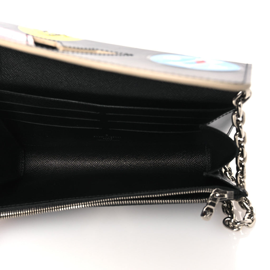 Louis Vuitton Epi World Tour Twist Chain Wallet Black