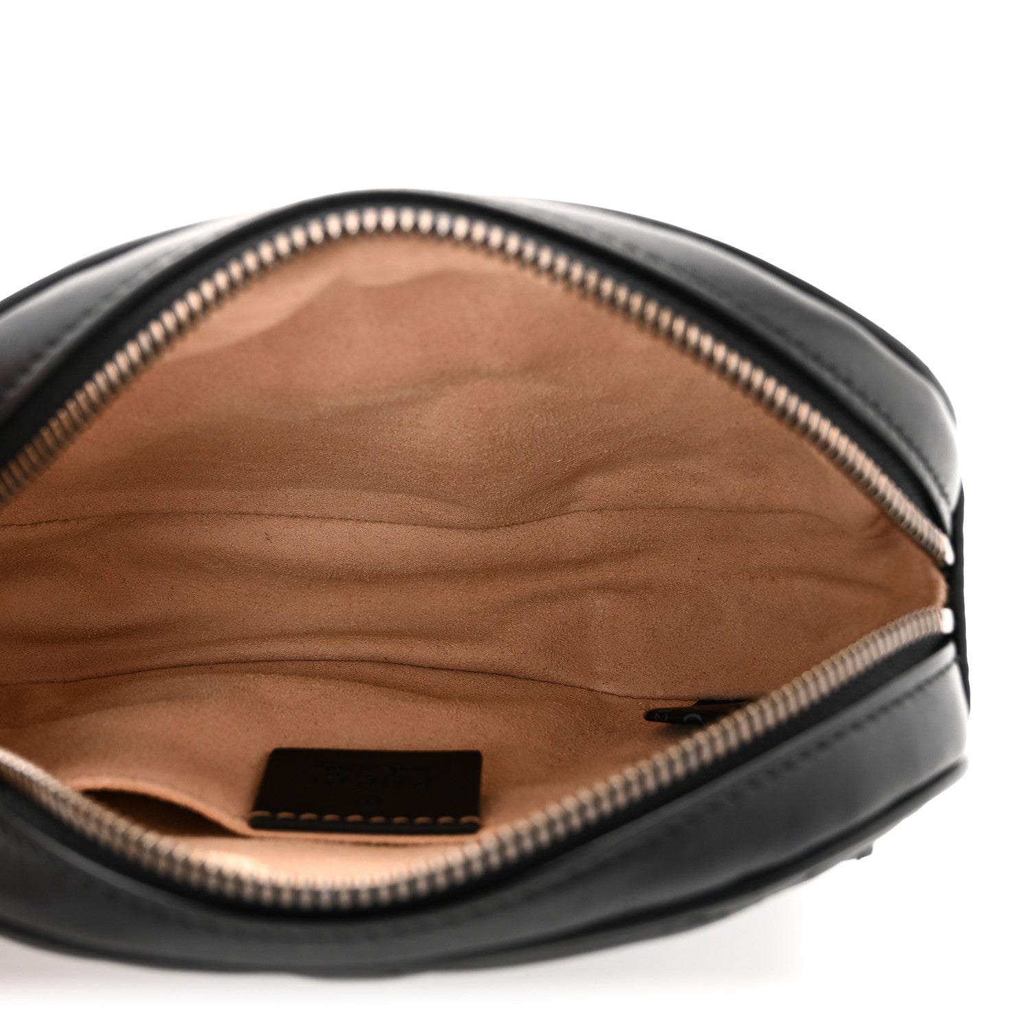 Gucci Calfskin Matelasse GG Marmont Belt Bag 85 34 Black