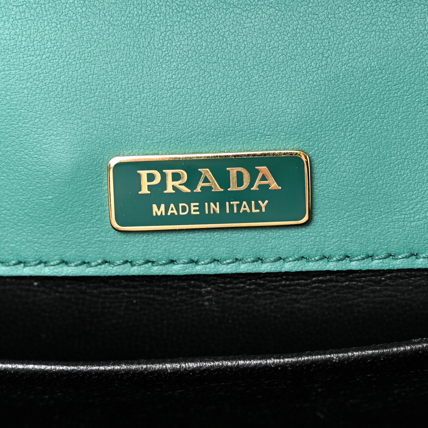 Prada Antic Soft Saffiano Lions Head Cahier Shoulder Bag Assenzio Black
