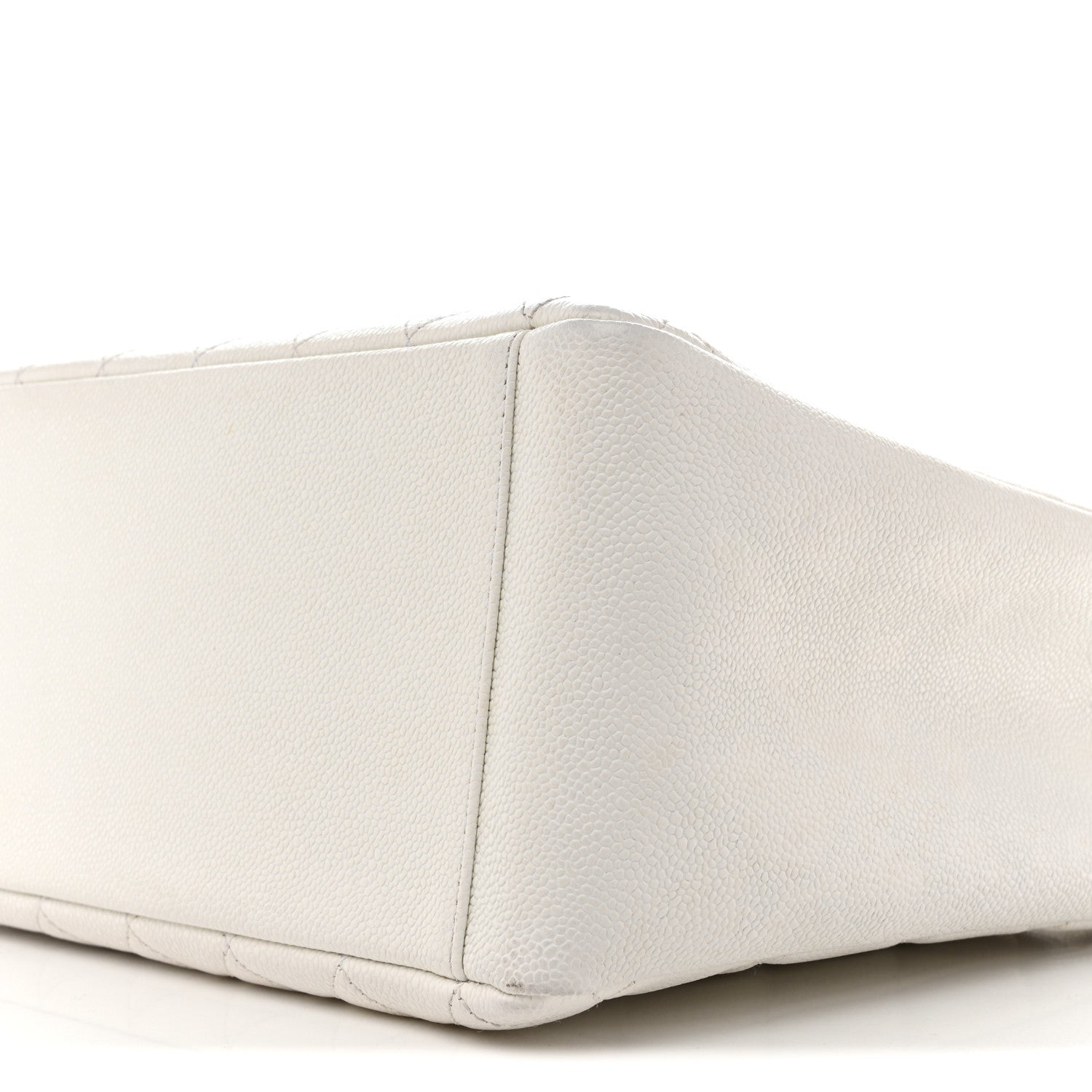 Chanel Caviar Quilted Grand Shopping Tote GST White