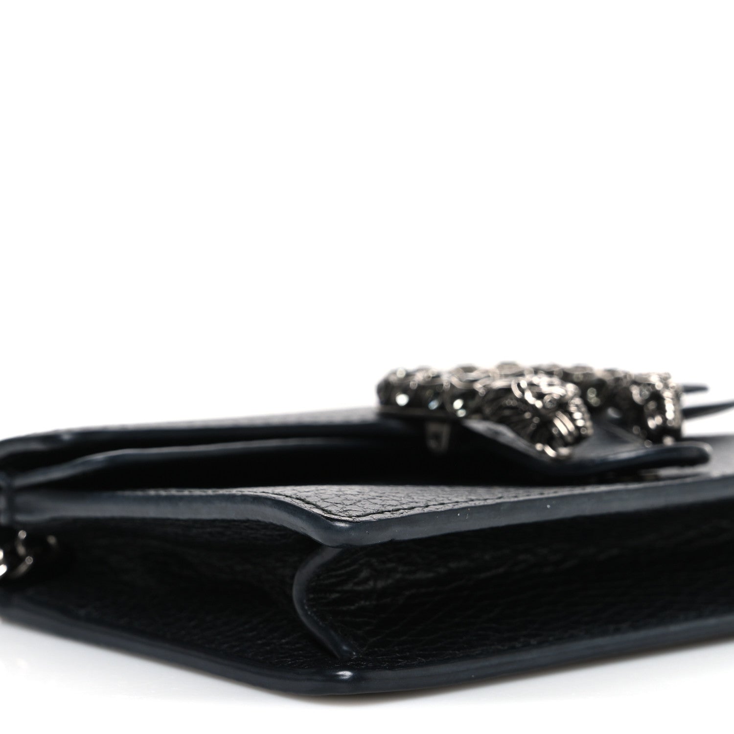 Gucci Calfskin Super Mini Dionysus Shoulder Bag Black