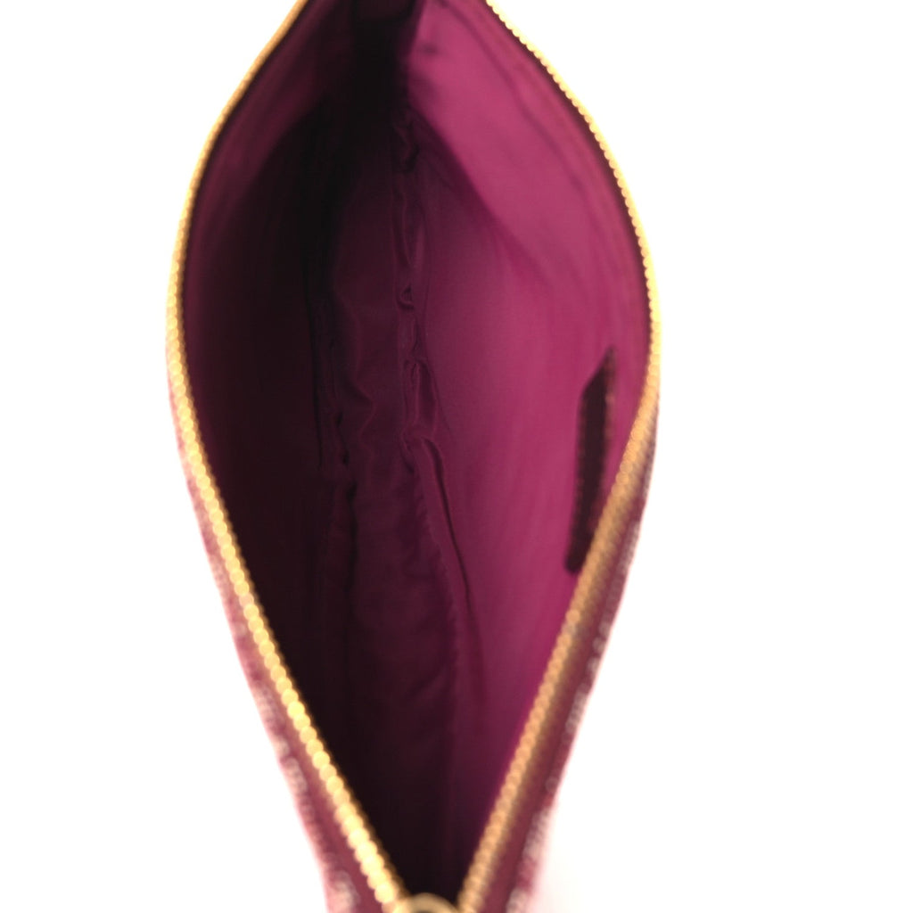 Christian Dior Monogram Mini Saddle Pochette Burgundy