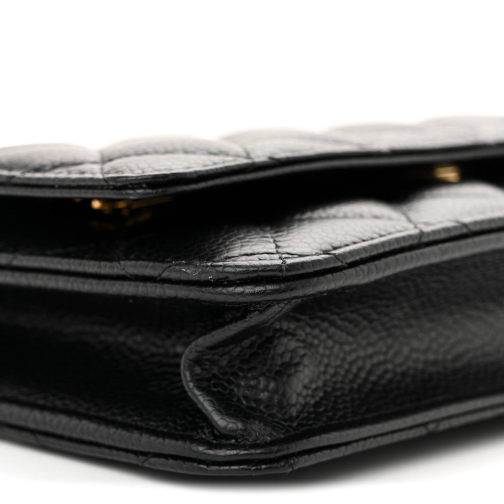 Chanel Caviar Quilted Wallet on Chain WOC Black