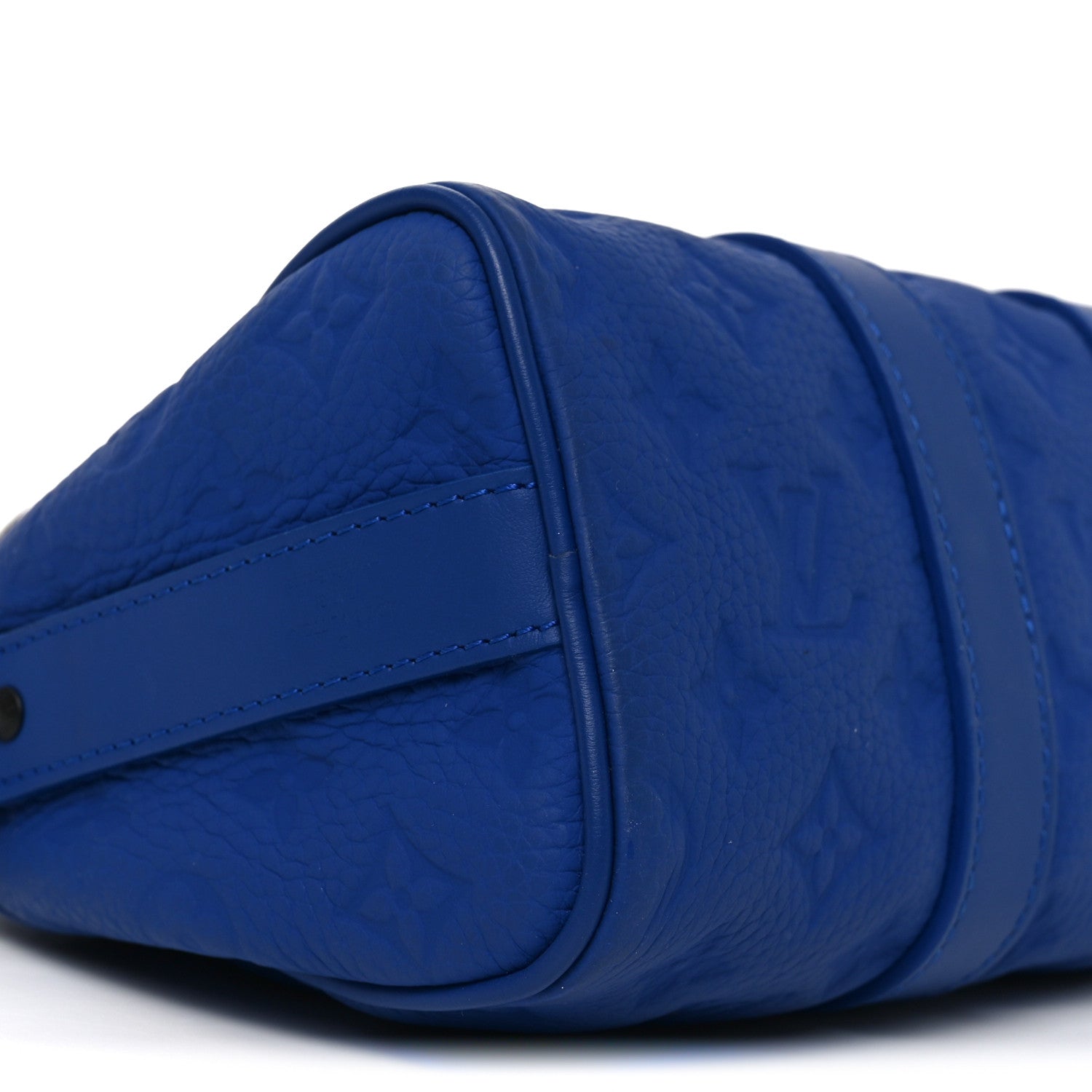 Louis Vuitton Monogram Taurillon Keepall Bandouliere 25 Racing Blue